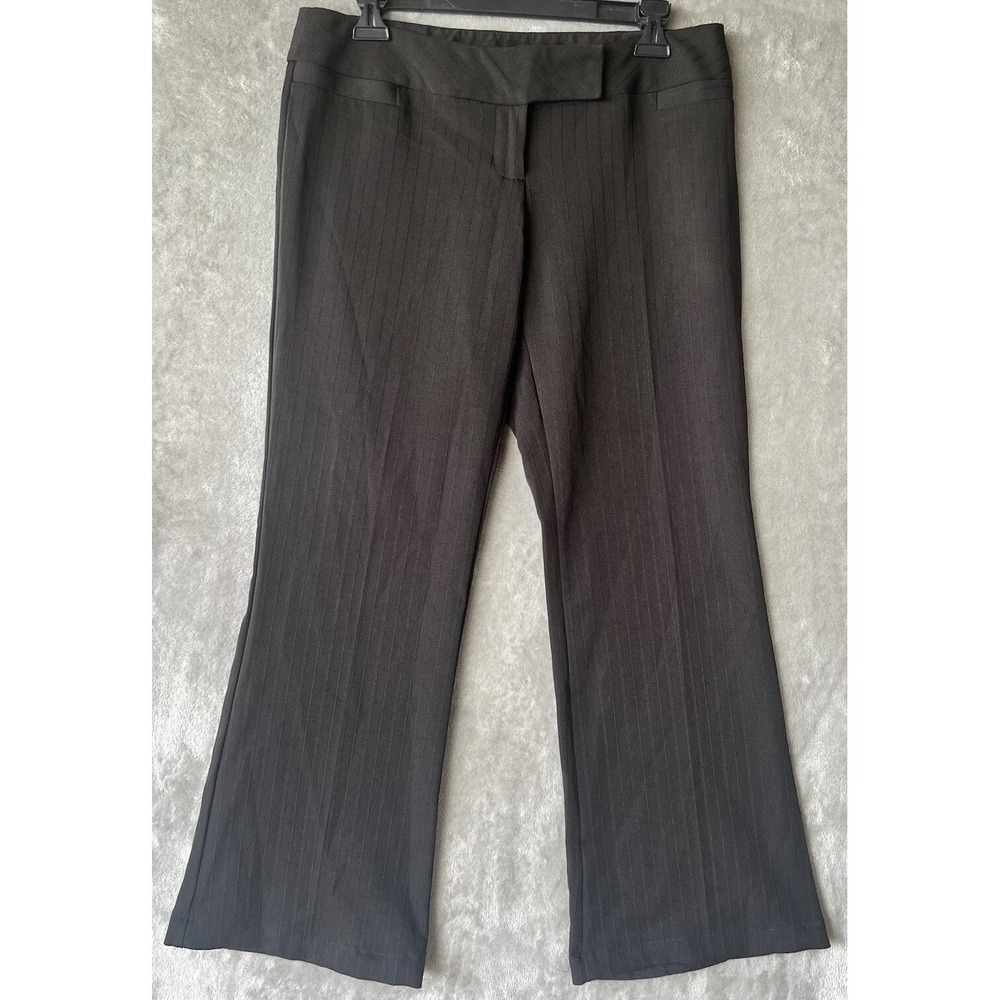Joe B By‎ Joe Benbasset Pants Size 9 33x27 Black Office Dress Pants Strips Flare